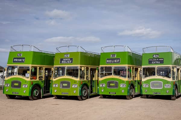 Vintage buses at Goodwood Revival