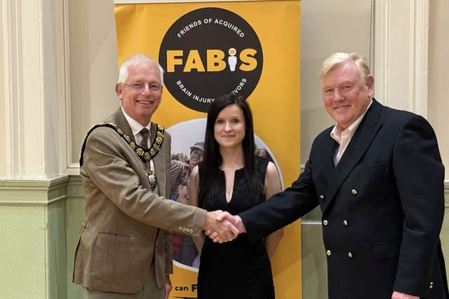 From Left to right order - Chichester Mayor - Sean McHale Aneta King - FABIS Chair Trevor Hines - (FABIS Chair)