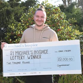 Winner with cheque