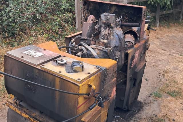 Lynchmere CC's old roller destroyed by fire