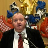 Crawley Borough Council Leader Michael Jones in the council chamber (Photo by Jon Rigby)