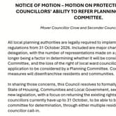 The motion tabled at last week's Crawley Borough Council Full Council meeting