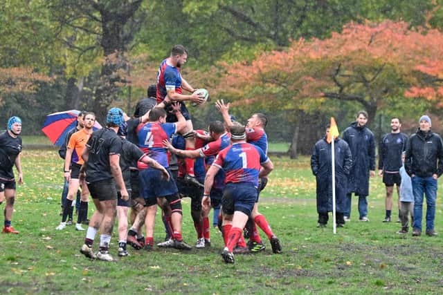Josh Barraud securing the ball for the forwards in the lineout!