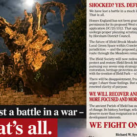‘WEST OF IFIELD: WE LOST A BATTLE — NOT THE WAR’