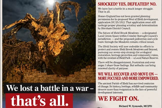 ‘WEST OF IFIELD: WE LOST A BATTLE — NOT THE WAR’