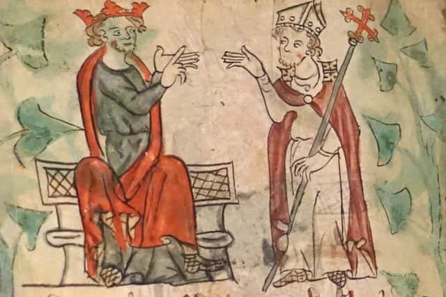 Thomas à Becket arguing with King Henry. It didn't end well…