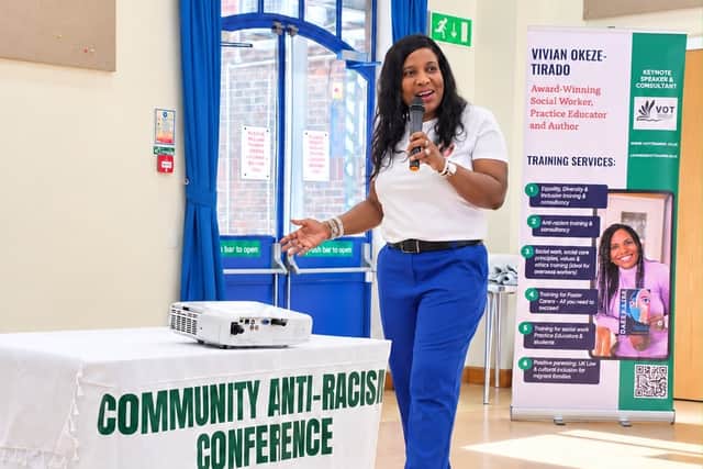 Host Vivian Okeze -Tirado delivering workshop