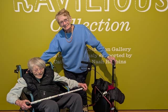 Sylvia Matthews (left) and Vivien Roots (right) at The Towner Gallery