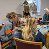 The 'Reuse' table at New Leaf, where residents learned different ways to give their clothing a new lease of life
