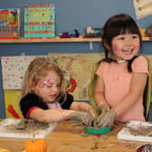 Children enjoying Hopscotch Art Space 