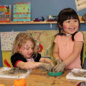 Children enjoying Hopscotch Art Space 