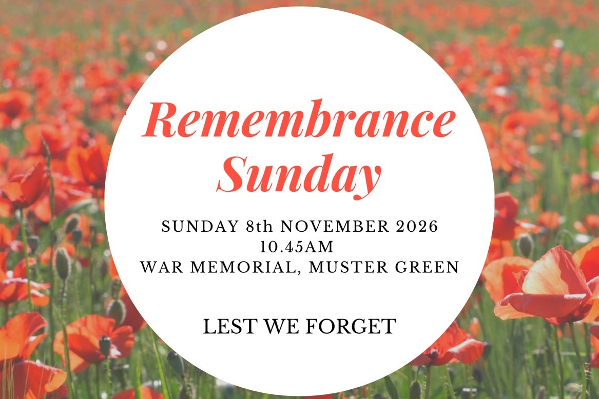 Remembrance Sunday at the War Memorial, Muster Green, Haywards Heath