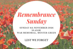 Remembrance Sunday at the War Memorial, Muster Green, Haywards Heath