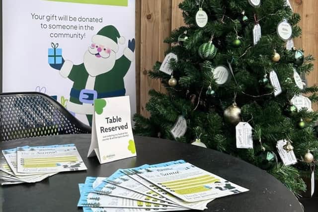 The Be a Santa Christmas tree at Dobbies Garden Centre