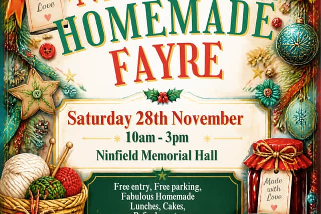 Saturday 28th November 10am - 3pm Memorial Hall,  Ninfield 
