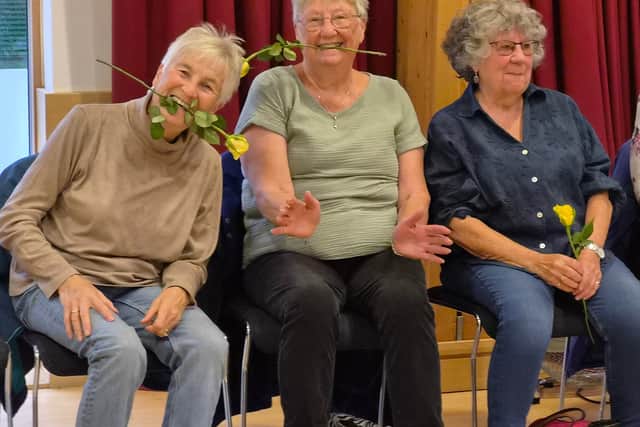 Fabulous Line Dancers celebrate their 1st Anniversary with Yellow Roses, brilliant fun!