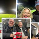 Mims Davies MP joins annual Adam Dabell Memorial Cup at EG FC with Richard from East Grinstead Football Club, Cllr John Dabell and fellow Councillors