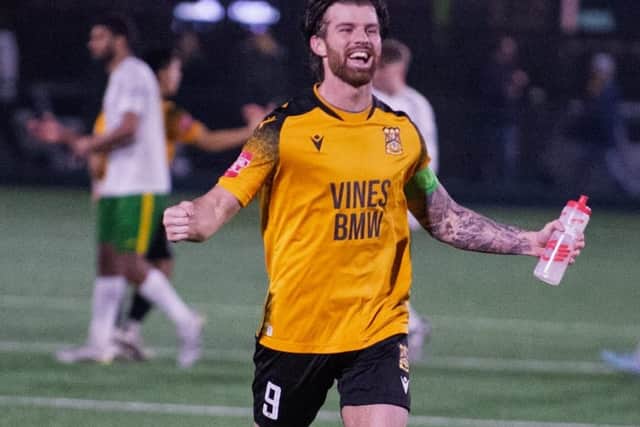 Noel Leighton grabbed another goal against Dartford in the FA Trophy.
