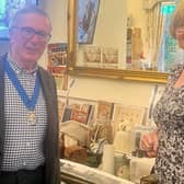 Photo: Councillor Tony Bevis joins Kate Cooper, Chair of the Trustees at Heathfield Residential Care Home’s 70th anniversary celebrations.