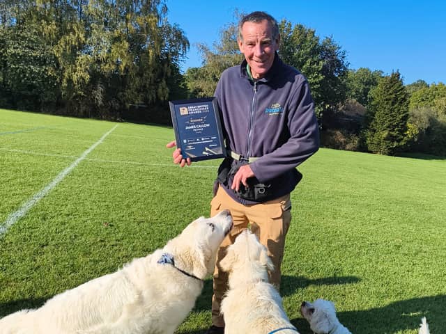 James with his Great British Franchisee Award