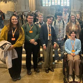 Jess with young people taking part in her Insights Day