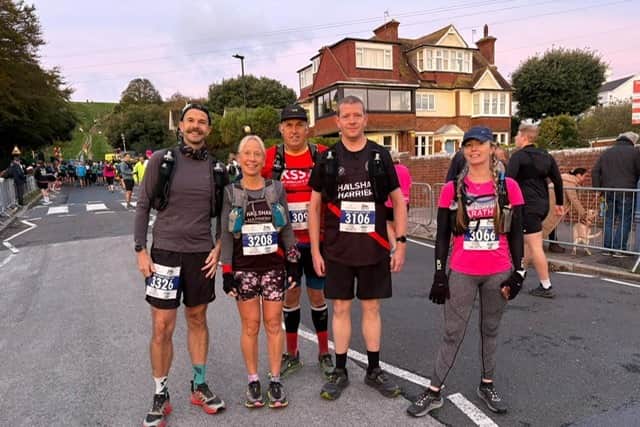 Hailsham's Harriers ready to race at the start of the 2026 Beachy Head Ultra Marathon