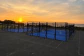 The pop-up padel courts at White Rock Gardens over the summer