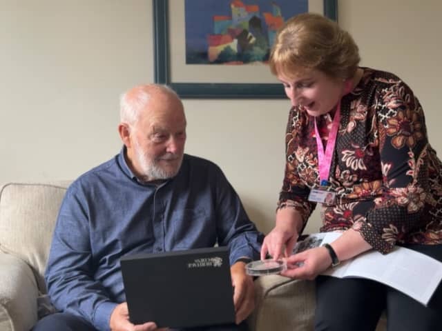 Peter was introduced to Guild Care's befriending service after a stroke, and says meeting volunteer befriender, Denny is "like having the younger sister I never had."