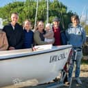 HISC Commodore Sarah Mitchell with Richard and Ann Catchpole and their families