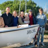 HISC Commodore Sarah Mitchell with Richard and Ann Catchpole and their families