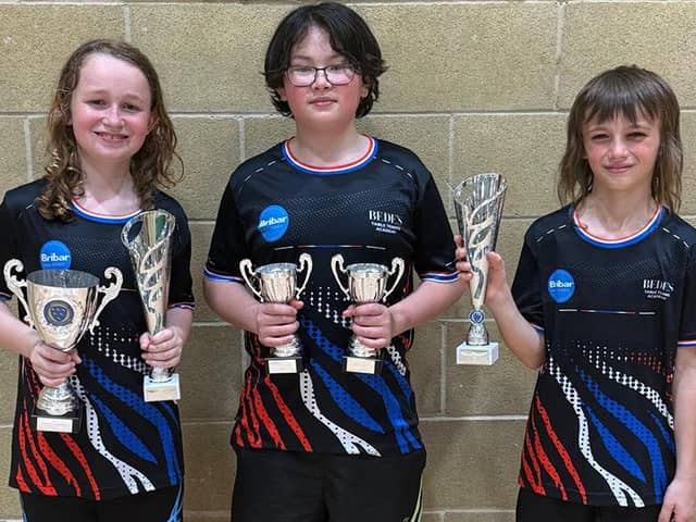 Gabriel Church, Liam Higgins and Raphael Church (Photo from the Sussex Closed County Championships in June)