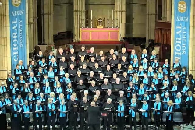 Arun Choral Society members at last year's Christmas Concert