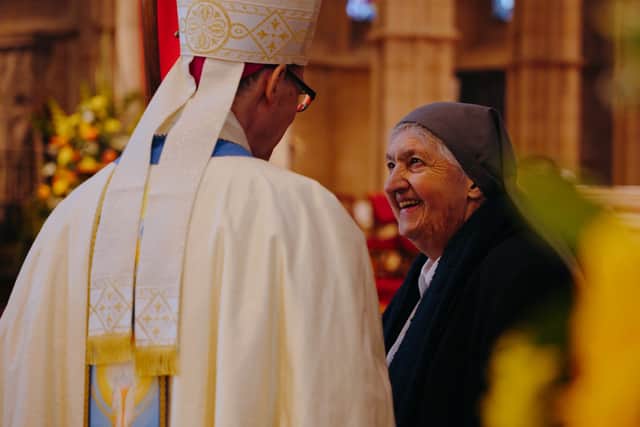 People from across the diocese joined the Mass online and in person.