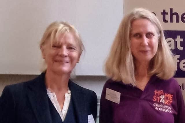Her Grace with Lois Rowlands, Manager of HSDC at the recent Together for Families event