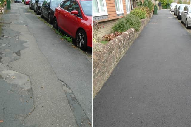 Harlands Road in Haywards Heath is among a number of pavements that have been improved. Picture: West Sussex County Council