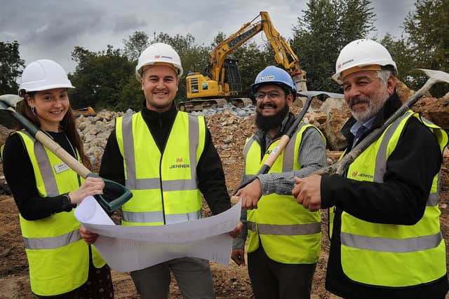 From left: Natalie Smith, project manager for Care UK, Aaron Smith, surveyor, Sulemann Altaf, quality surveyor, and Andy Saheb, site manager.  Picture: WPR Agency