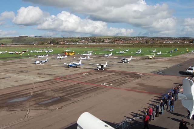 Dozens of aircraft visited Shoreham Airport