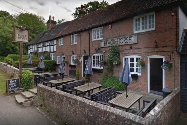 The Black Horse Inn is asking customers to clear up their horse's droppings. Photo courtesy of Google Street View