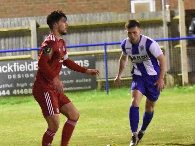 Hamish Morrison closes down an attacker.