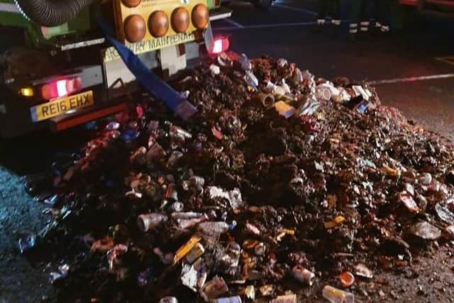 Seven tonnes of rubbish was collected following the Lewes Bonfire. Picture: Lewes District Council