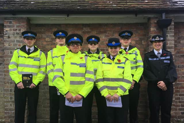 Sussex Police Cadets with DCC Jo Shiner in Hartfield , East Sussex