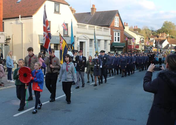 Storrington's Remembrance parade. Photo by Alan Stainer