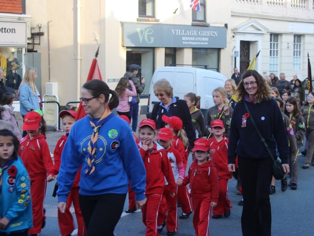 Storrington's Remembrance parade. Photo by Alan Stainer
