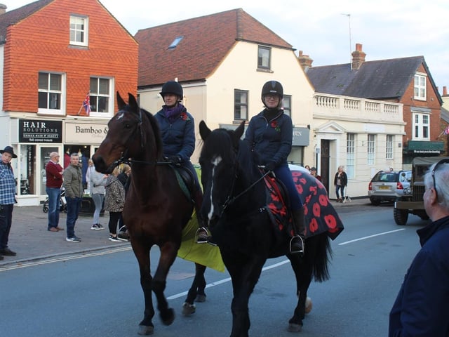 Storrington's Remembrance parade. Photo by Alan Stainer
