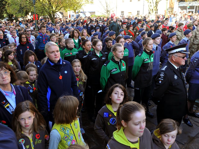 Horsham Remembrance Sunday. Pic Steve Robards SR10111901 SUS-191011-153736001