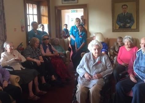 Remembrance Sunday event at Sussexdown care home in Storrington.