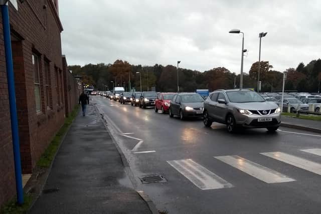 A visitor reported a 45 minute queue to get into the car park.