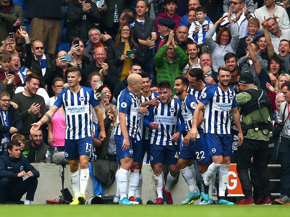Brighton and Hove Albion celebrate