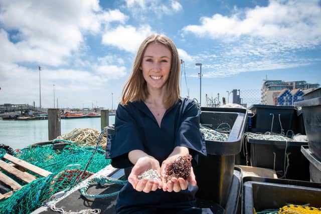 Lucy Hughes, inventor of MarinaTex. Photograph: Stuart Robinson/ The University of Sussex