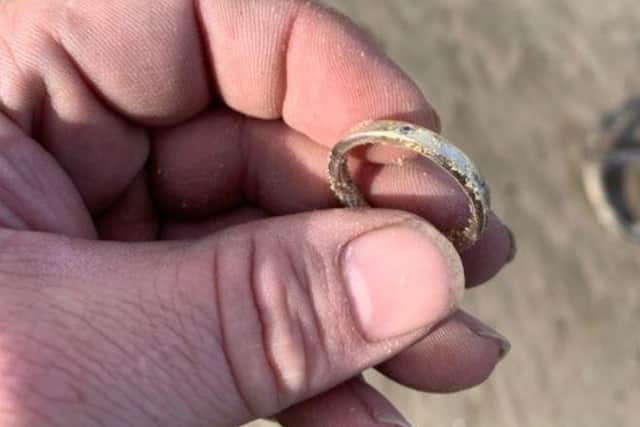 The ring was found by Andy out at sea
